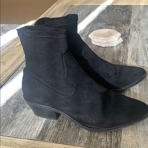Western style sock ankle boots
